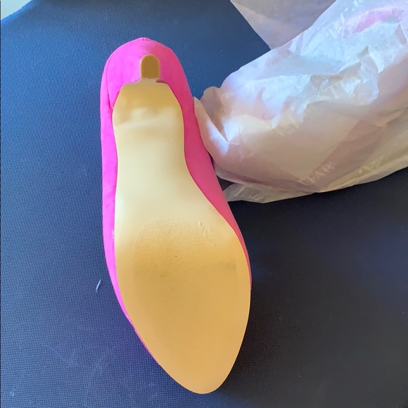 Hot pink bow tie toe ankle strap high heel - Picture 4 of 11